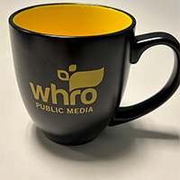 WHRO Black and Yellow Bistro Mug