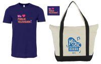 We Heart Public TV- Car Magnet + Tote + T-shirt - XL
