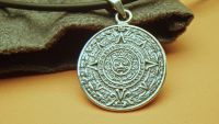 Mexico Made With Love: Aztec Calendar Silver Pendant