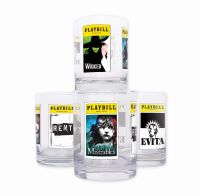 Playbill Glassware: 4 Decades of Broadway (Set of 4)