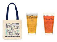 Antiques Roadshow 250 Tote + Set of 2 Pint Glasses
