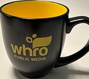 WHRO Black and Yellow Bistro Mug