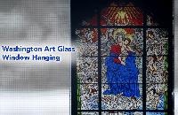 Am Made with Love 2: Washington Glass Window Hang